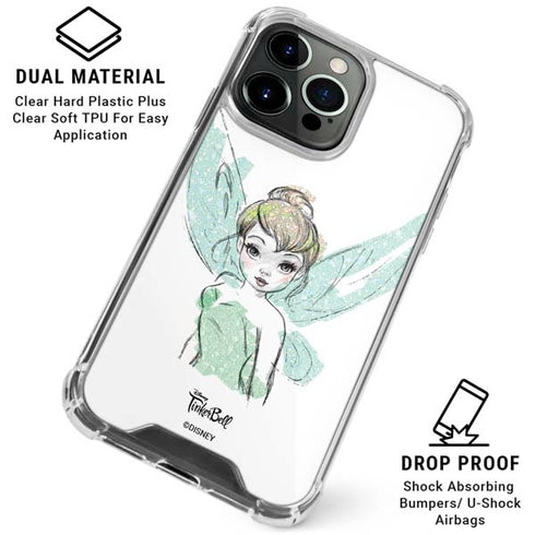 Disney Tinker Bell Watercolor Fairy Art iPhone 16 Pro Clear Case